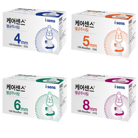 케어센스 인슐린 펜니들 삭센다 멸균 주사침 바늘 주사기 32G 100개입