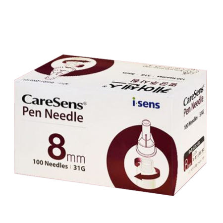 케어센스 인슐린 펜니들 삭센다 멸균 주사침 바늘 주사기 100개입 8mm, 1개