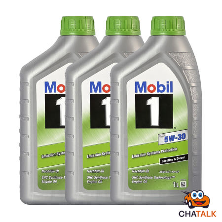 [정품보증]Mobil1 모빌원 ESP 5W-30 프리미엄 합성 엔진오일 1L, 3개