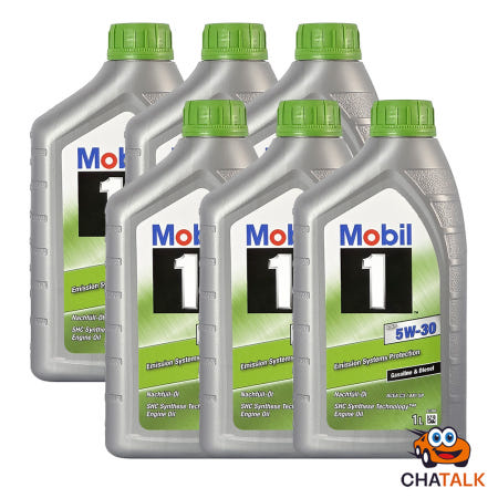 [정품보증]Mobil1 모빌원 ESP 5W-30 프리미엄 합성 엔진오일 1L, 6개