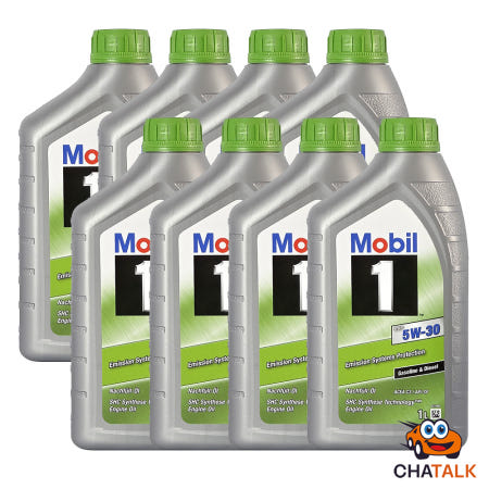 [정품보증]Mobil1 모빌원 ESP 5W-30 프리미엄 합성 엔진오일 1L, 8개