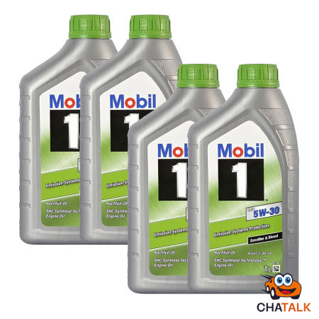 [정품보증]Mobil1 모빌원 ESP 5W-30 프리미엄 합성 엔진오일 1L, 4개
