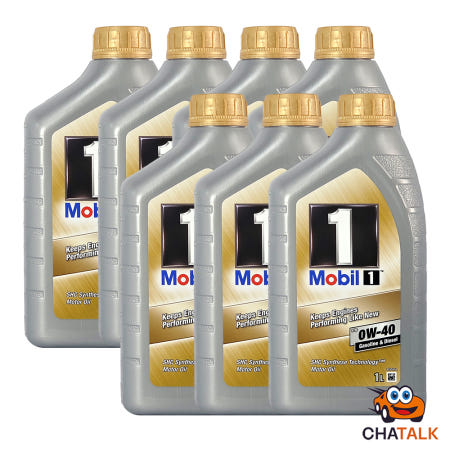 [100%합성유]Mobil1 모빌원 FS 0W-40 프리미엄 합성 엔진오일 1L, 7개