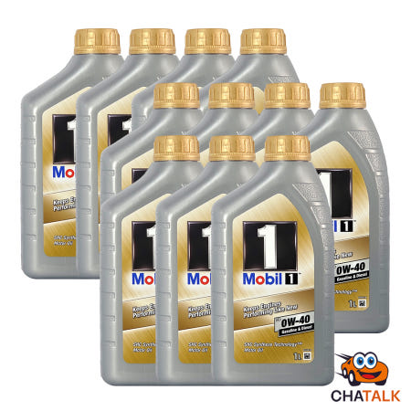 [100%합성유]Mobil1 모빌원 FS 0W-40 프리미엄 합성 엔진오일 1L, 11개
