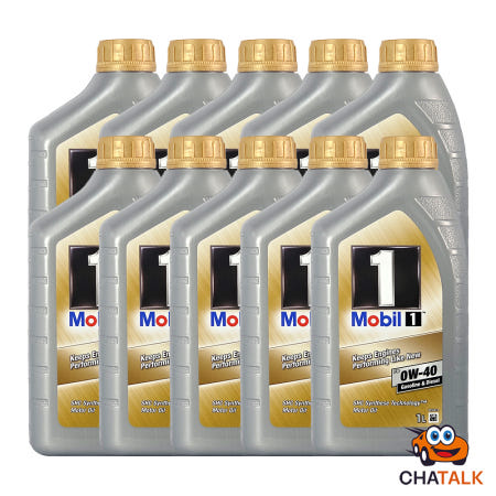 [100%합성유]Mobil1 모빌원 FS 0W-40 프리미엄 합성 엔진오일 1L, 10개