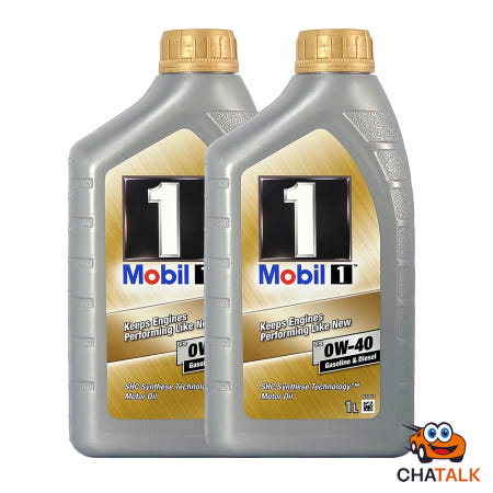 [100%합성유]Mobil1 모빌원 FS 0W-40 프리미엄 합성 엔진오일 1L, 2개
