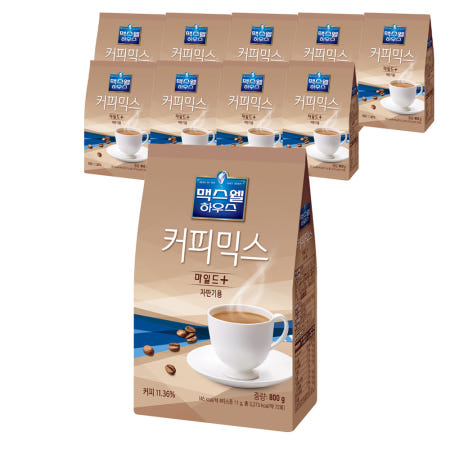맥스웰 하우스 커피믹스 마일드 플러스 자판기용 800g, 10개