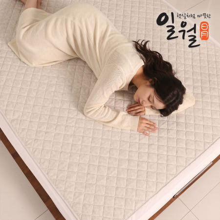 일월 전기매트 세트 애쉬아이보리 초절전형 워셔블 탄소 카본매트 더블+더블