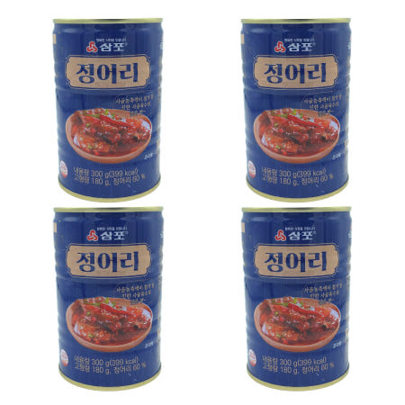 삼포 정어리 통조림 캔 비상식 즉석조리 300g 4개