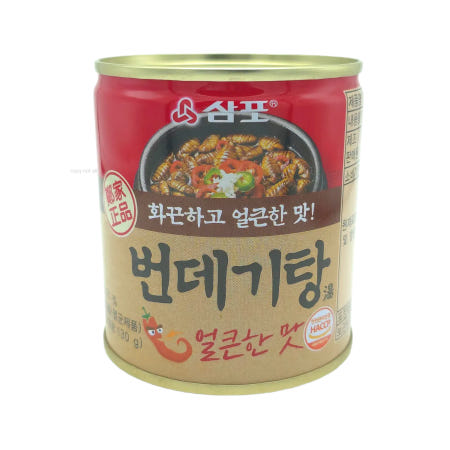 삼포 번데기탕 얼큰한맛 화끈한 국물 캔번데기 280g