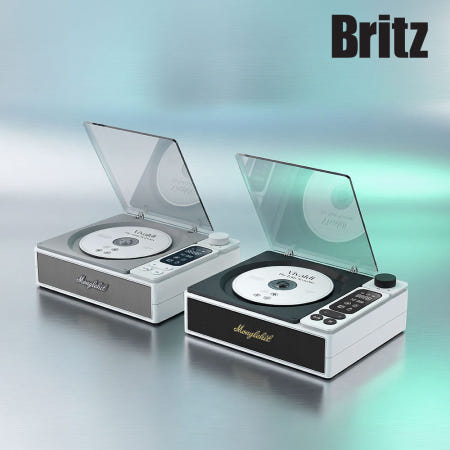 브리츠 BZ-Apack2000 포터블 CD플레이어 블루투스5.4 FM라디오 블랙앤화이트
