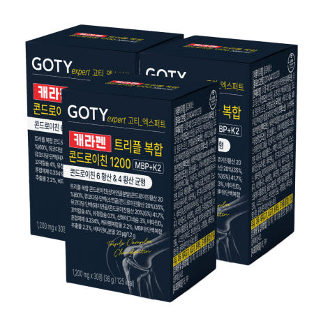 [홈쇼핑방영] [배한호] 캐라펜 트리플 콘드로이친 1200 30정, 3개