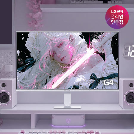 결제가18만 LG G4 27G411BW 68cm(27인치) IPS 144Hz G-Sync호환 3면슬림베젤 화이트 게이밍모니터