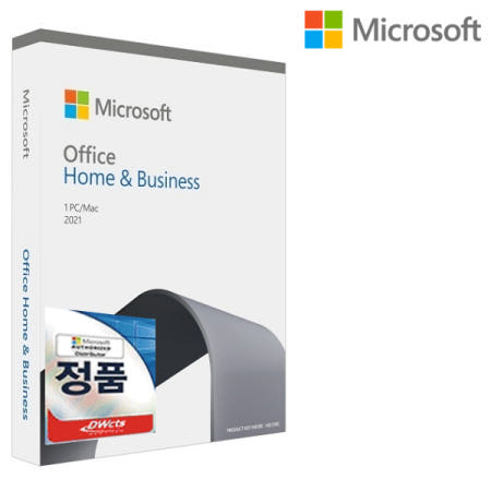 [마이크로소프트][즉시메일or패키지]한국정품 MS 오피스 2021 기업용 Home Business 영구사용 제품키 / 엑셀