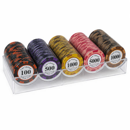 [티테크놀로지]티놀지 T-PC120 국제규격 카지노 포커칩 120칩 40mm 아크릴 케이스 세트