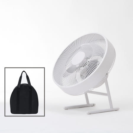 플러스마이너스제로 무선 테라스팬 K030 야외겸용 선풍기 페블 화이트