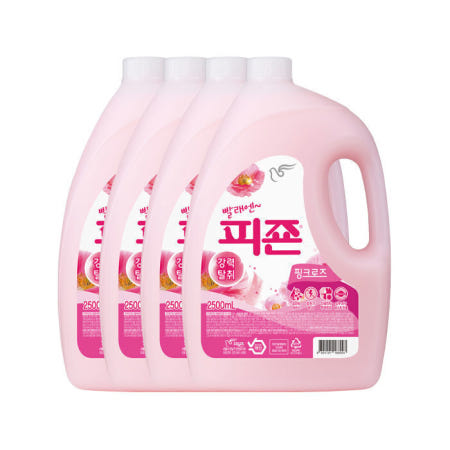피죤 섬유유연제 핑크로즈 2500ml x 4개