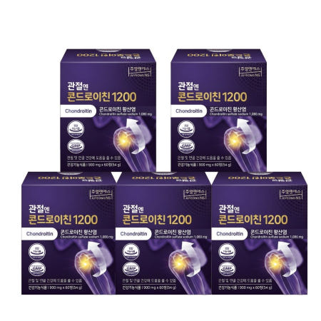 주영엔에스 관절엔 콘드로이친 지성 소연골 관절 1200 900mg 60정, 5개