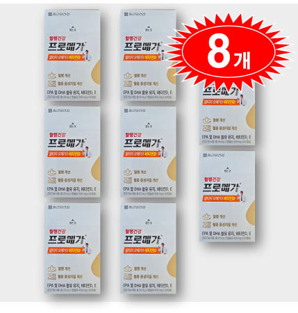 종근당 오메가3 프로메가 오메가3 rtg 비타민D 알티지 60캡슐, 8개