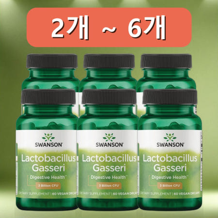 [해외]스완슨 유산균 락토바실러스 가세리 BNR17 30억 60캡슐, 6개