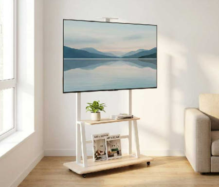 엘디엘마운트 APL-TR1800W 화이트 이동식 86인치 TV스탠드 티비거치대 LH85BEFHLGFXKR전용