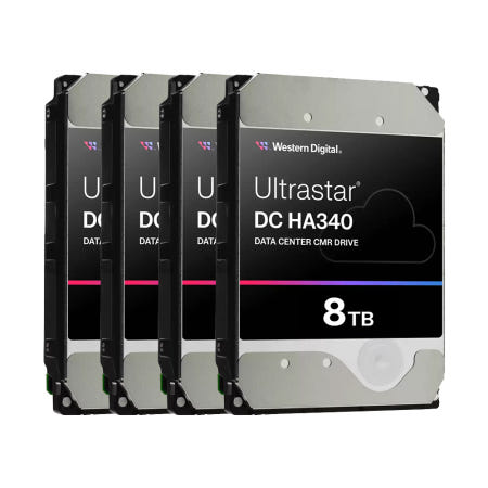 [WD공식총판점] Ultrastar HA340 8TB WUS721208BLE6L4 무상5년 8TBx4 32TB 서버 NAS (8TB 4개 묶음)
