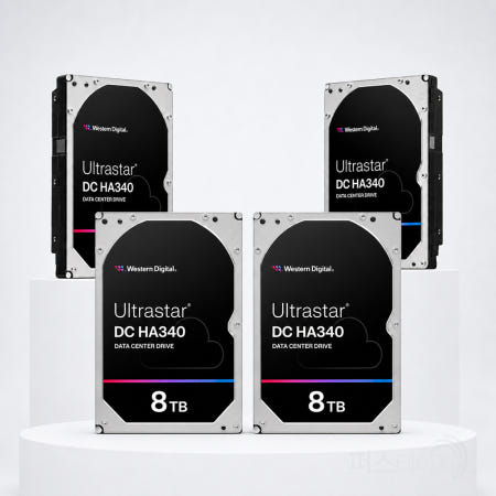 WD 울트라스타 8TB SATA HDD DC HA340 WUS721208BLE6L4 (4개 세트) 5년 보증