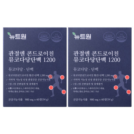 관절엔 콘드로이친 1200 뮤코다당단백 뉴트원 관절 연골 60정, 2개