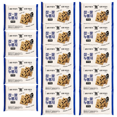 (+검정콩) 찹쌀 누룽지 무가당 무설탕 고소한맛, 300g, 14개