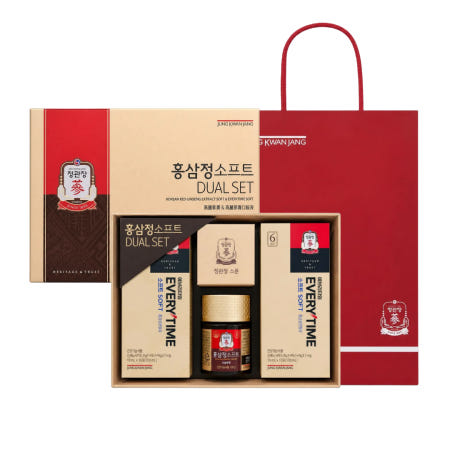 정관장 홍삼정 100g + 에브리타임 소프트 20포 듀얼 선물 세트 1개 쇼핑백포함