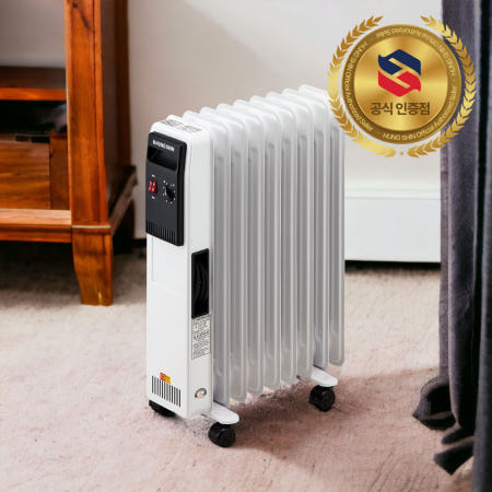흥신 국산 라디에이터 전기히터 가정용 원룸 소형 / 산업용 업소용 대형 9핀, 화이트, 1500W